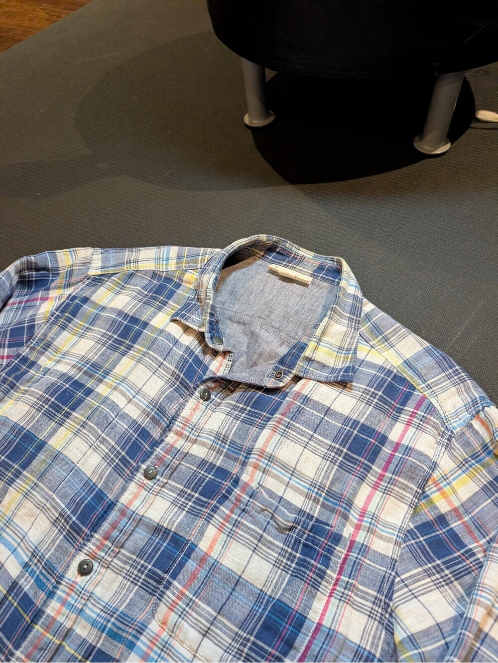 Tommy Bahama Reversible Shirt Mens XL Plaid Madras Button Up Long Sleeve